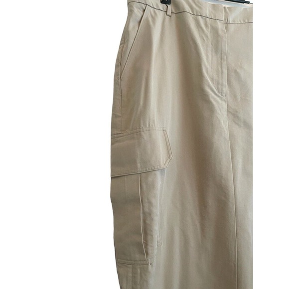 NWT & Other Stories Cargo Midi Skirt Size US 10‎ Beige Khaki Straight Utility - Picture 7 of 11